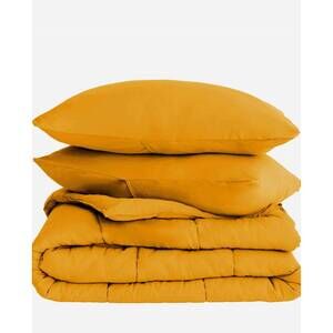 NEW DANSKIN perform performex comforter set in honey mustard